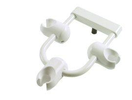 Horseshoe Holder Bar w/Standard Holders, White