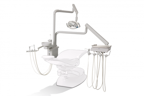 Reliance Over the Patient Automatic Dental Unit with PMU w/Cuspidor, Gray