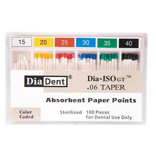 Dia-ISO GT Special Tapered Paper Points .06, 100/Box
