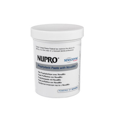 NUPRO Sensodyne Prophy Paste Stain Removal Orange With Fluoride Unit Dose Cups Jar