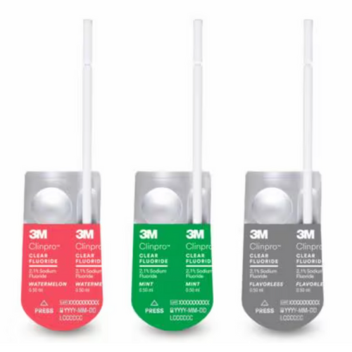 3M Clinpro Clear Fluoride Treatment, 0.5 mL Unit Dose, 50/Pack
