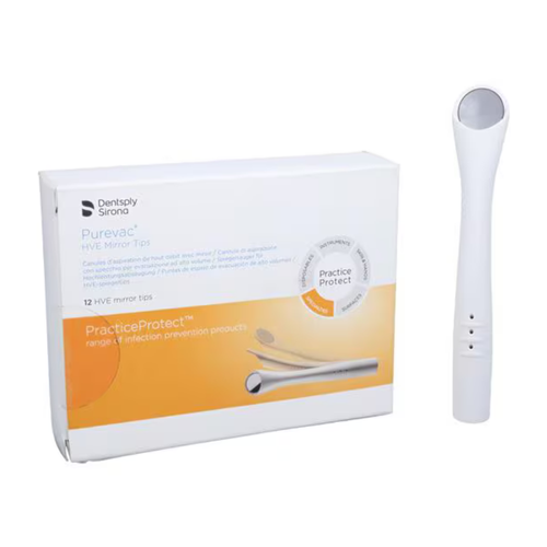 Dentsply Sirona, Purevac HVE Mirror Evacuation Tip Molded Plastic 12/Pk, 11020-1