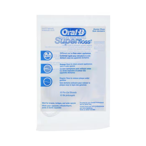 Procter & Gamble, Oral-B Super Floss, Unflavored, Trial Pack, 10/bg, 100 bg/Case, 13265221
