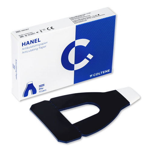 Coltene, Hanel Articulating Paper 80µ U-Form Blue, 72 pcs, 480367