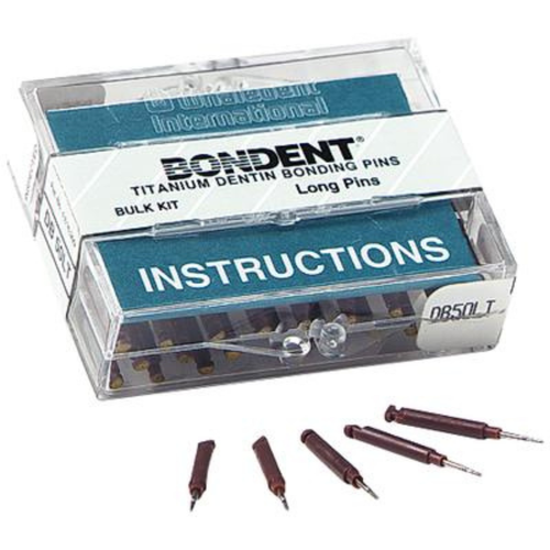 Coltene, Bondent Bulk Kit, Gold-Plated Stainless Steel, Short Pins, 50 pcs, DB50S