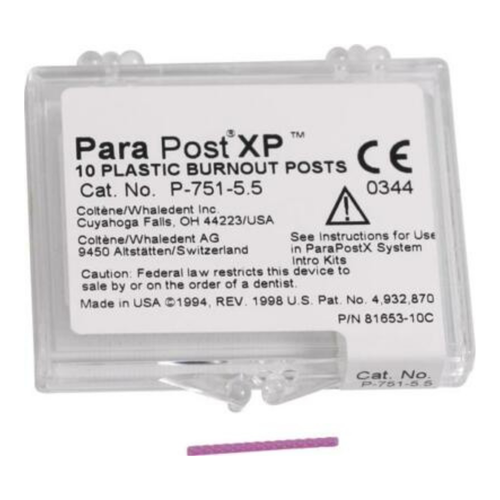 Coltene, ParaPost XP Plastic Burnout Posts (.055''/1.40mm), 10 pcs, P75155