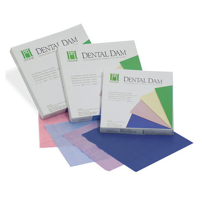 Hygenic Dental Dam Latex Thin Light 5'' x 5'' (127 x 127 mm), 52 pcs