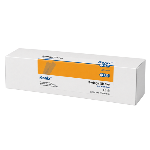 Syringe Sleeve, 2.5" x 10", Clear, 500/Box