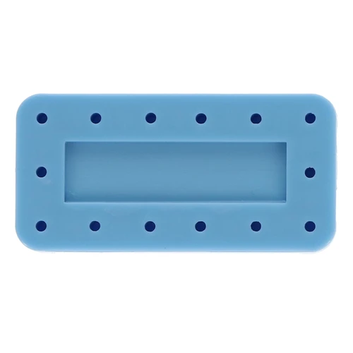 Rectangular 14 Hole Baby Blue Bur Block
