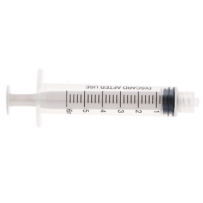6cc Luer Lock Syringes, Plastic (100pcs/box)