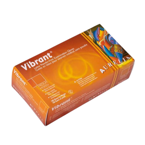 Vibrant Latex Powder Free Gloves