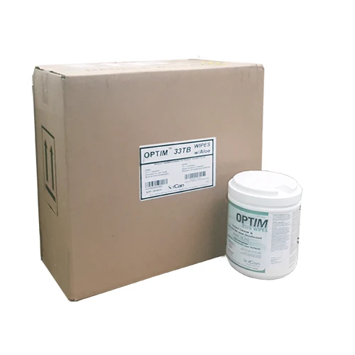 Optim 33 TB Wipes Case of 12 Cans Unscented