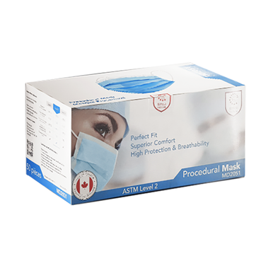 Canadian made procedural face mask, ASTM Level 2