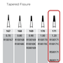 Alpen Carbide Bur 171-315-1.20-4.50 Tapered Fissure, 10 pcs