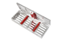 Sterilization Cassette for 5 Instruments - 180x70x22, W/O Lock, Non Detatchable