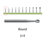 Carbide Burs. RA-1/4 Round. Pack of 100/Bag
