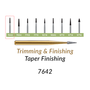 Carbide Burs. FG-7642 T&F 12-blades Extra Long Taper Finishing. Extra Long Taper, Pack of 100/Bag