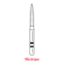 Premier, Two Striper Diamond Bur, 50/Pack, 260.8F, 2050153
