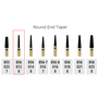 Alpen FG 856C 012 Round End Taper Diamond Bur 5/Pk