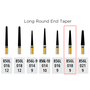 Alpen FG 856LC 018 Long Round End Taper Diamond Bur 5/Pk
