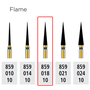 Alpen FG 859F 018 Flame Shape Diamond Bur 5/Pk