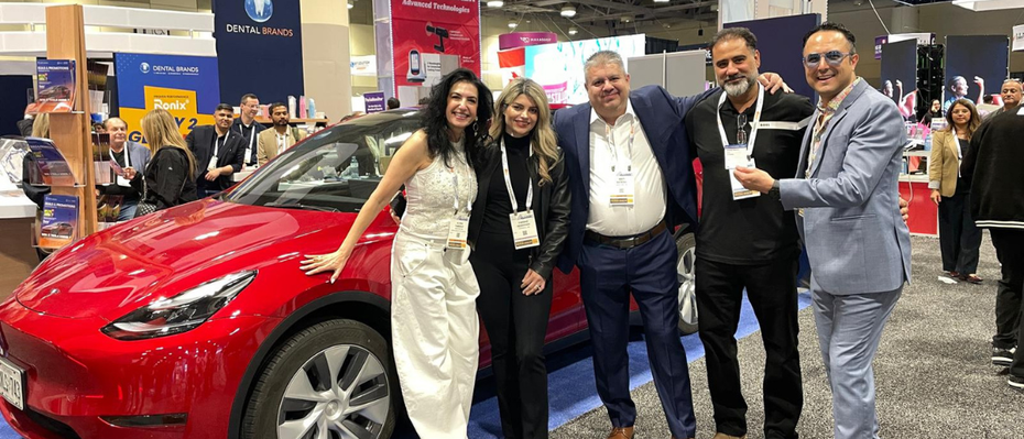 Congratulations to Dr. Nasser Jafari of North Hill Dental — Our 2026 Tesla Model Y Draw Winner!