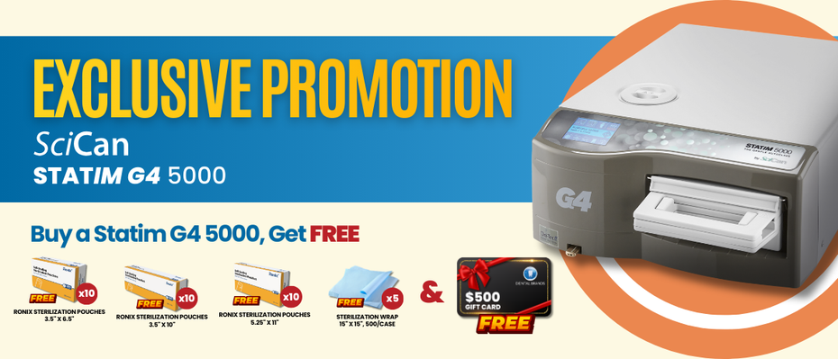 Elevate Your Sterilization: Get Over $1,000 in FREE Supplies + a $500 Gift Card with the SciCan STATIM G4 5000!