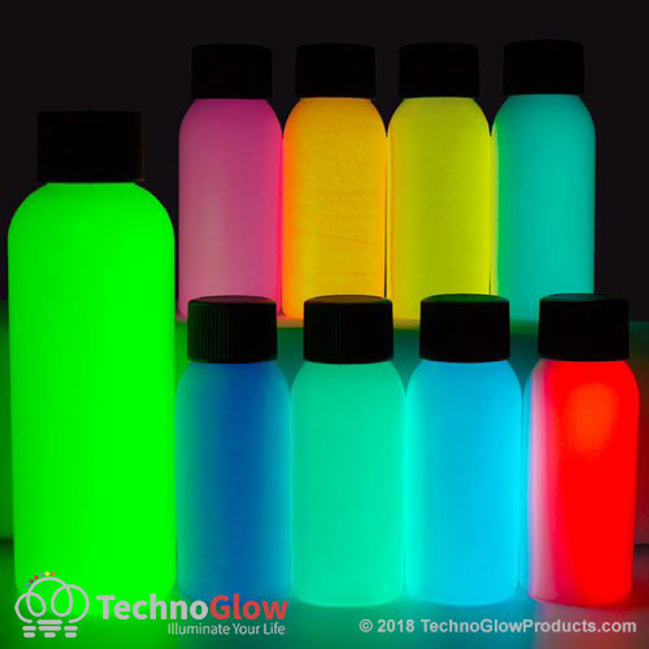 Art 'N Glow 1 Ounce Glow In The Dark Acrylic Paint - Variety of Color  Options Available 