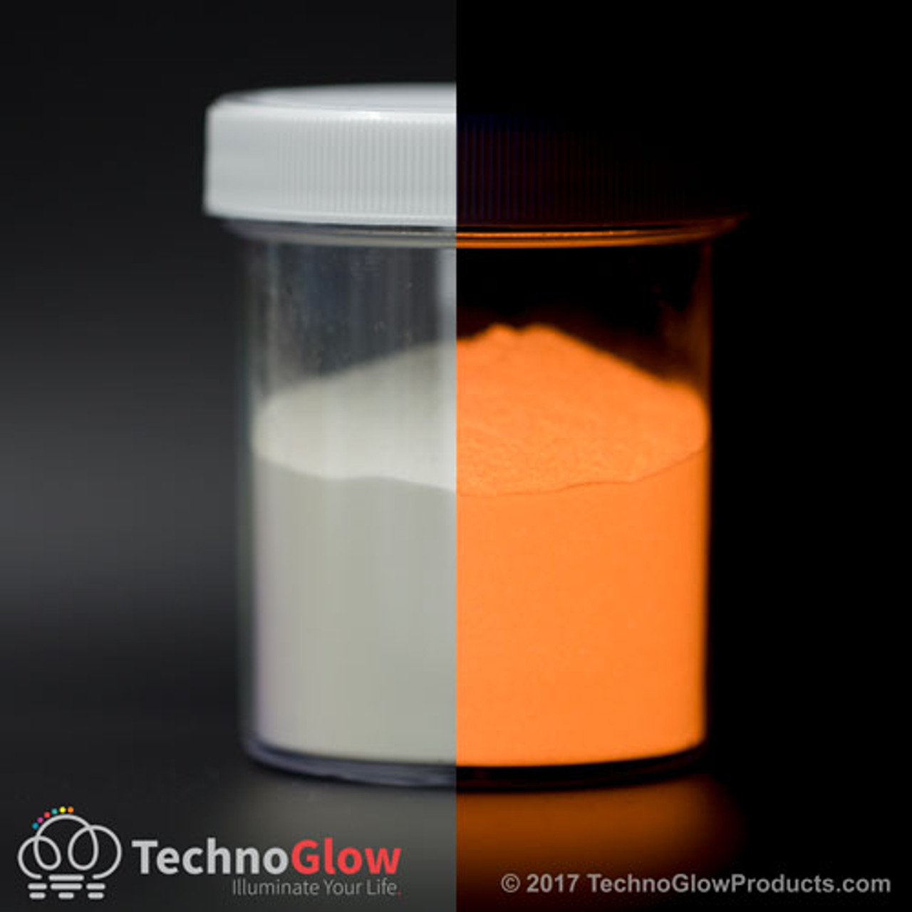 Invisible Orange Glow in the Dark & UV Powder