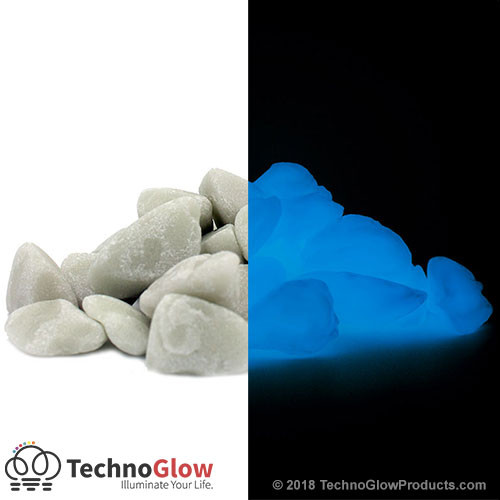 Blue Glow in the Dark Rocks | Glow Landscaping Rocks