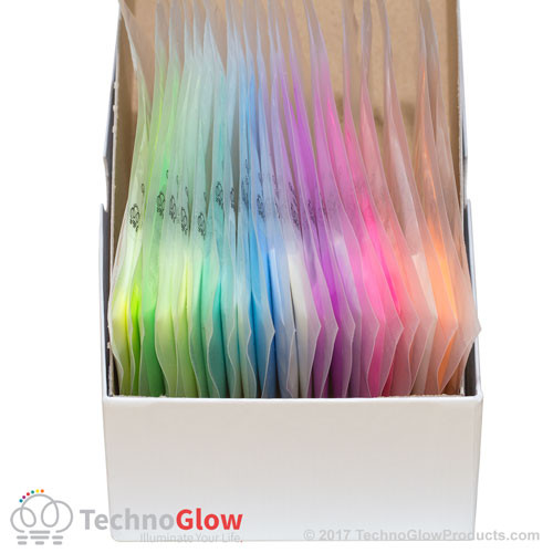 Glow in the Dark Powder Sample Pack with UV Flash Light