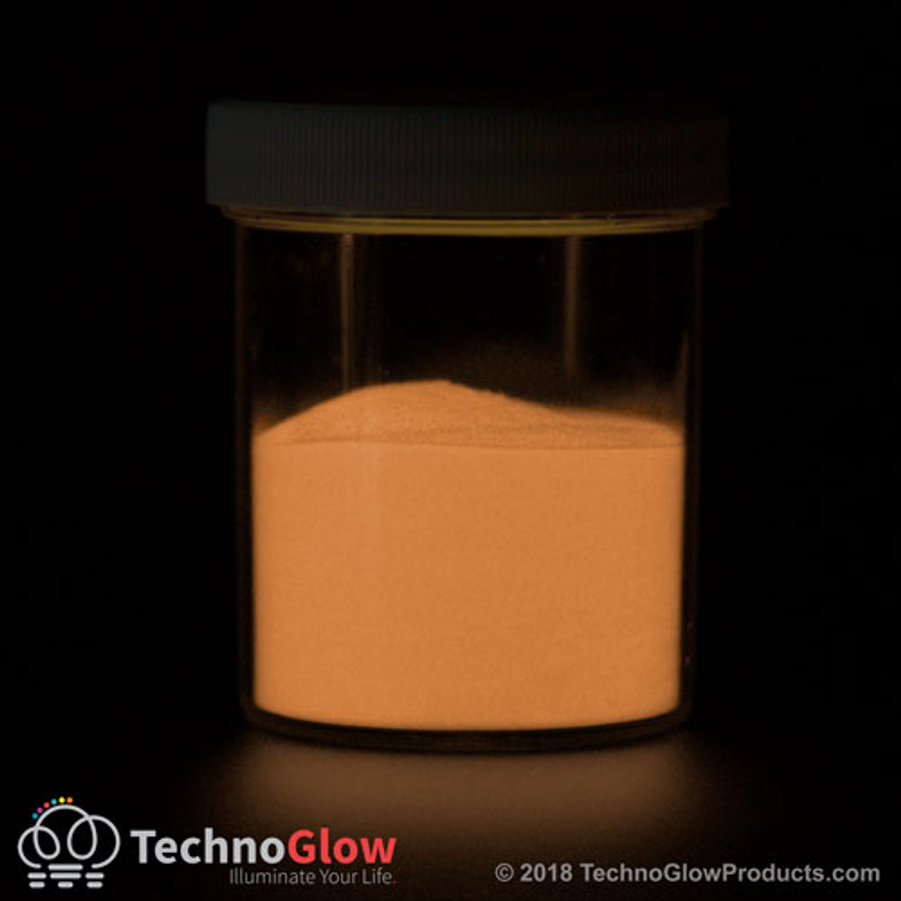 Fluorescent Orange Glow in the Dark Powder | Techno Glow