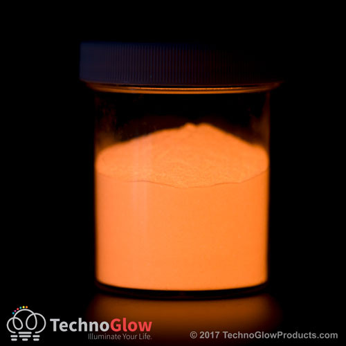 Invisible Orange Glow in the Dark & UV Powder