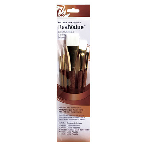 Princeton Synthetic White Taklon Real Value Brush Set