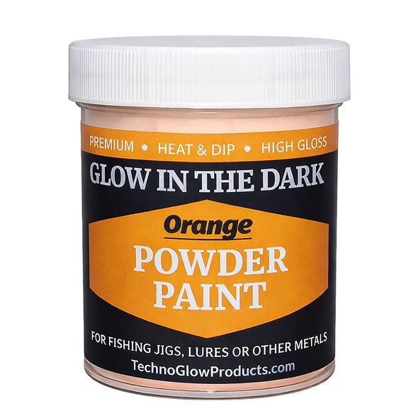 Orange Glow in the Dark Powder Paint