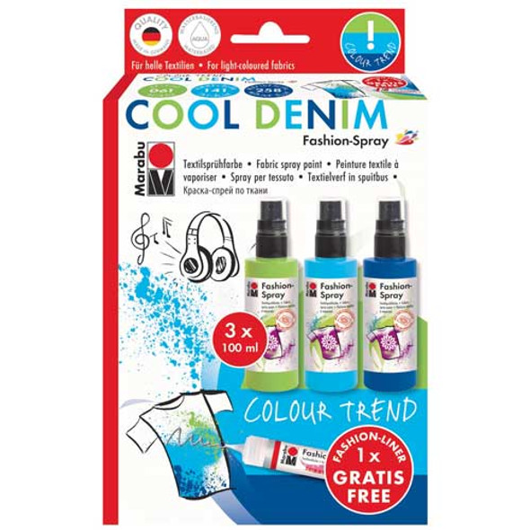 Color Trend Fashion Spray Paint Set (Cool Denim)