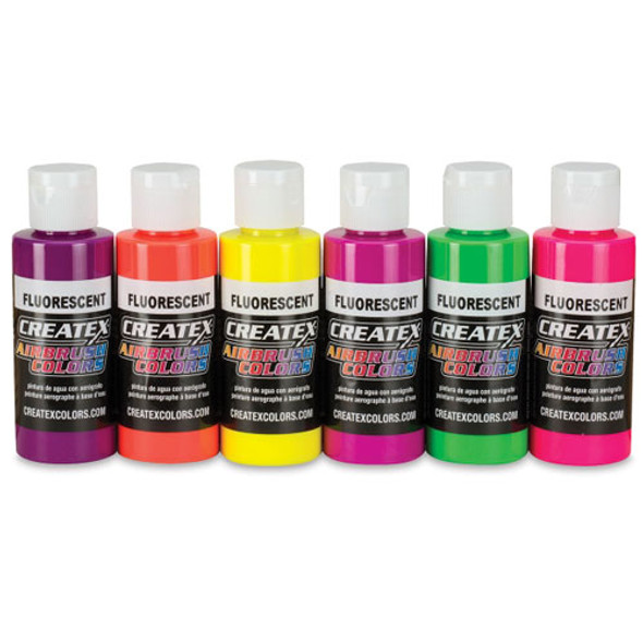 createx fluorescent paint set