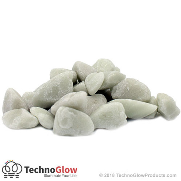 luminous green glow in the dark rocks outdoors