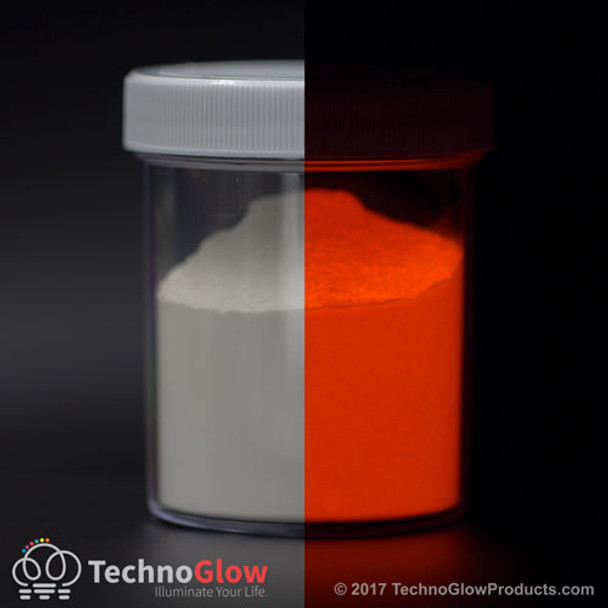 invisible red glow in the dark powder
