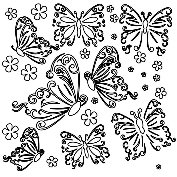 Small Butterflies Design Template