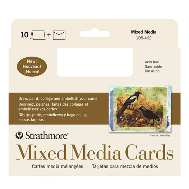 Mixed Media Full Size Cards & Envelopes - 10 Pack