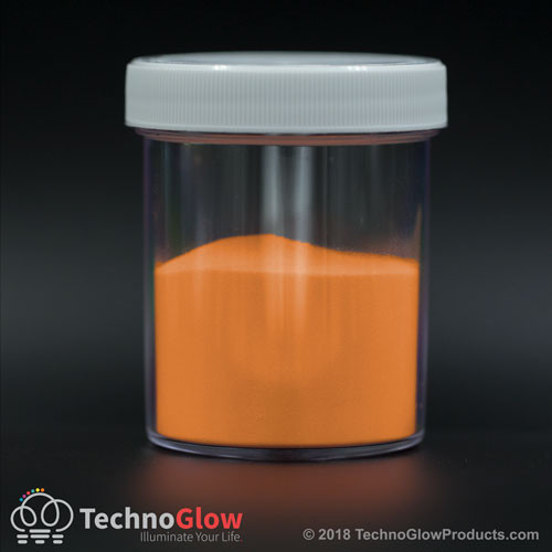 Fluorescent Orange Glow in the Dark Powder Techno Glow