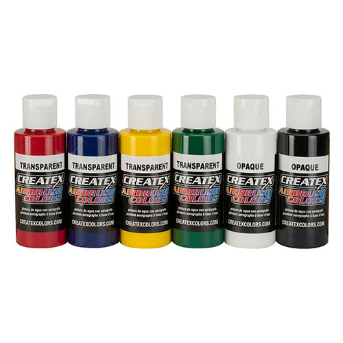 54 Color Acrylic Airbrush Paint Set - Opaque, Transparent, Pearl