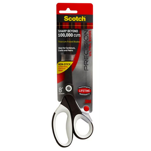 Scotch Precision Ultra Edge Titanum 8-Inch Scissors 3 pack- Open Box