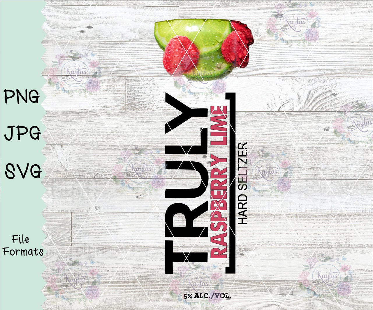 Truly Raspberry Truly New Can Style 10 Flavors Digital Download