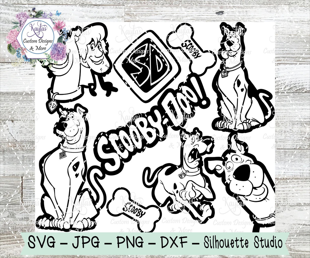 Scooby Doo Burst Tumbler Template Digital Download