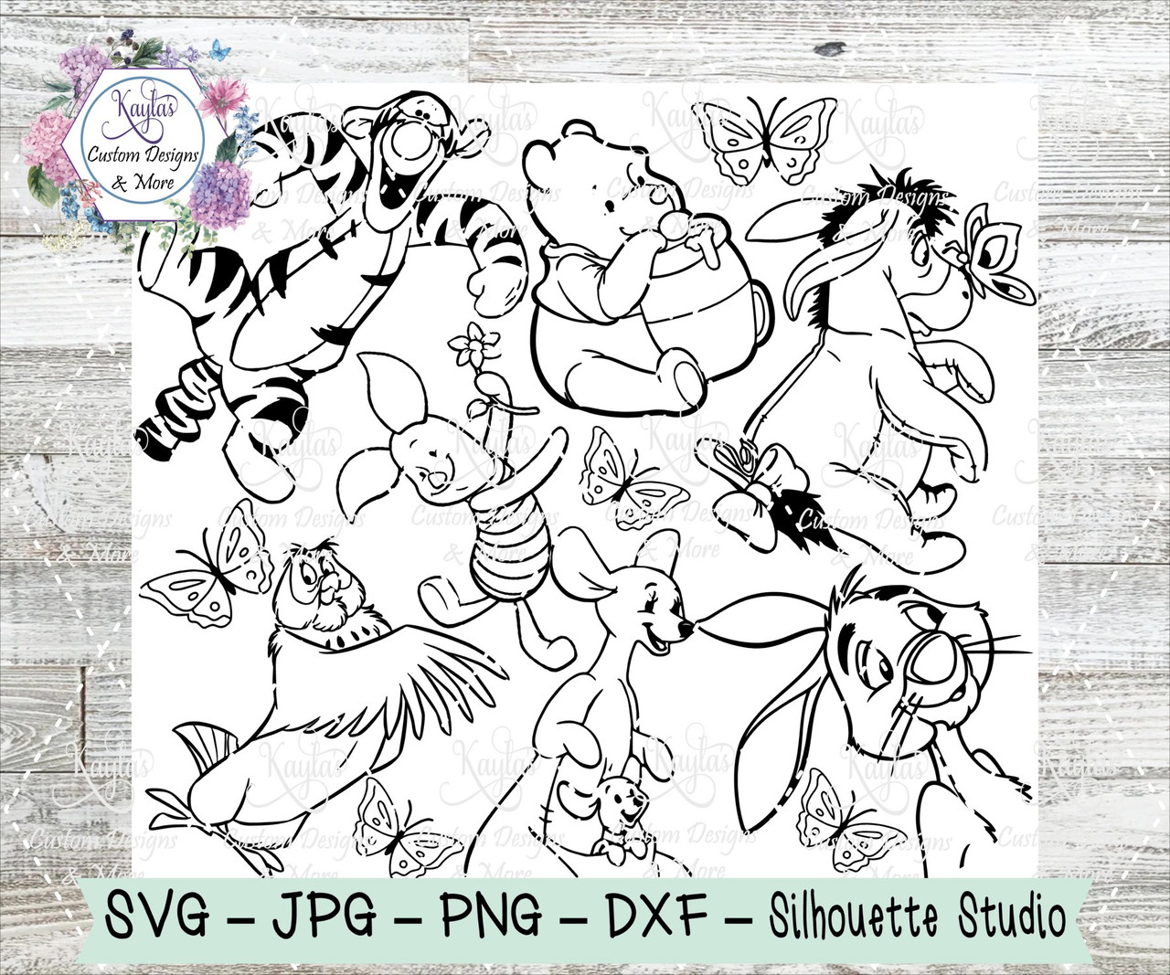 Winnie The Pooh And Friends-Mashup Burst Tumbler Template Digital Download winnie-the-pooh-and-friends-mashup-burst-tumbler-template-digital-download