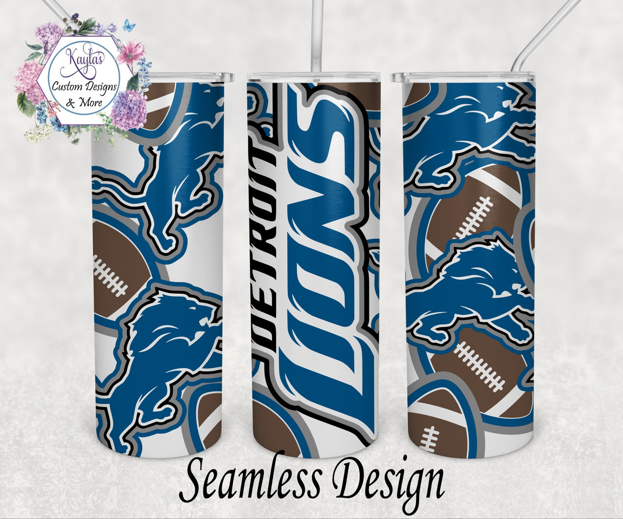 Detroit Lions Burst Tumbler Template Digital Download