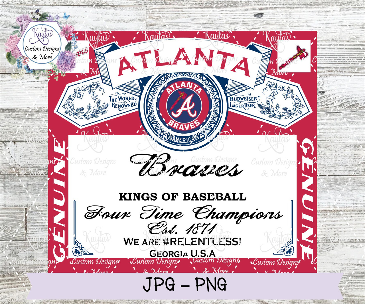 Atlanta Braves Sublimation Design