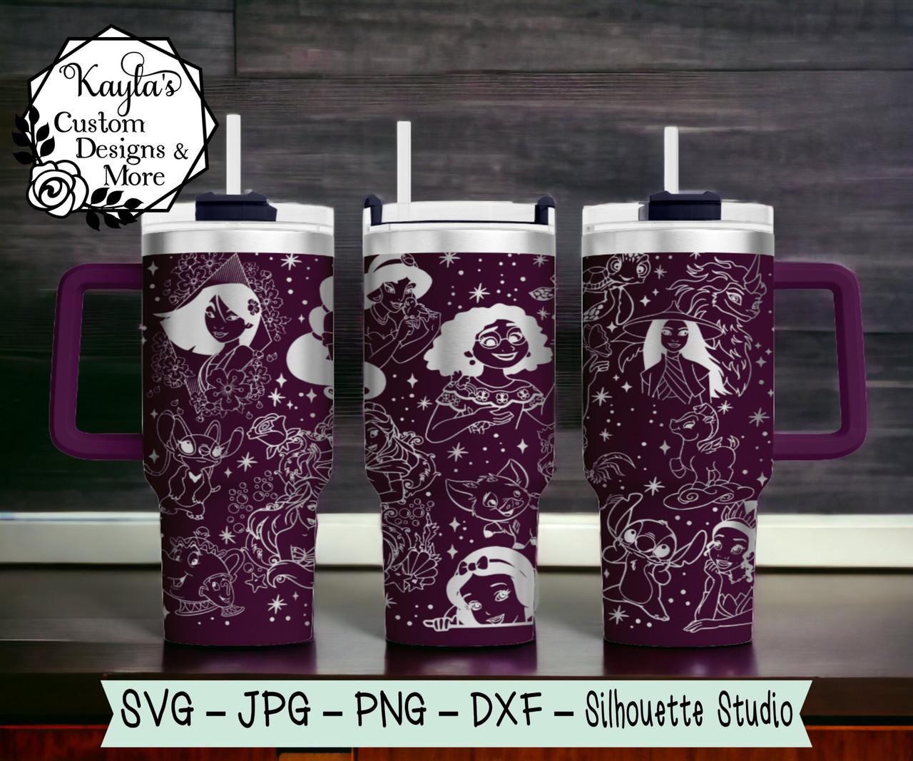Silhouette Portrait Project: Personalized Disney Tumbler for Lily